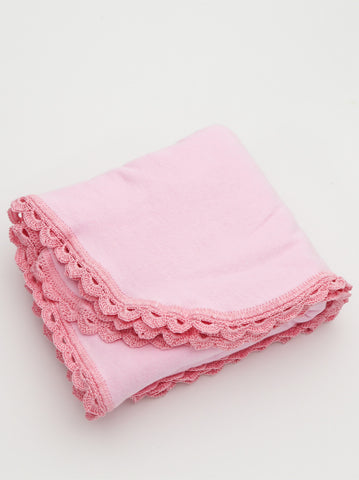 Ammee's Heirloom Crochet Blanket - Pink/Pink