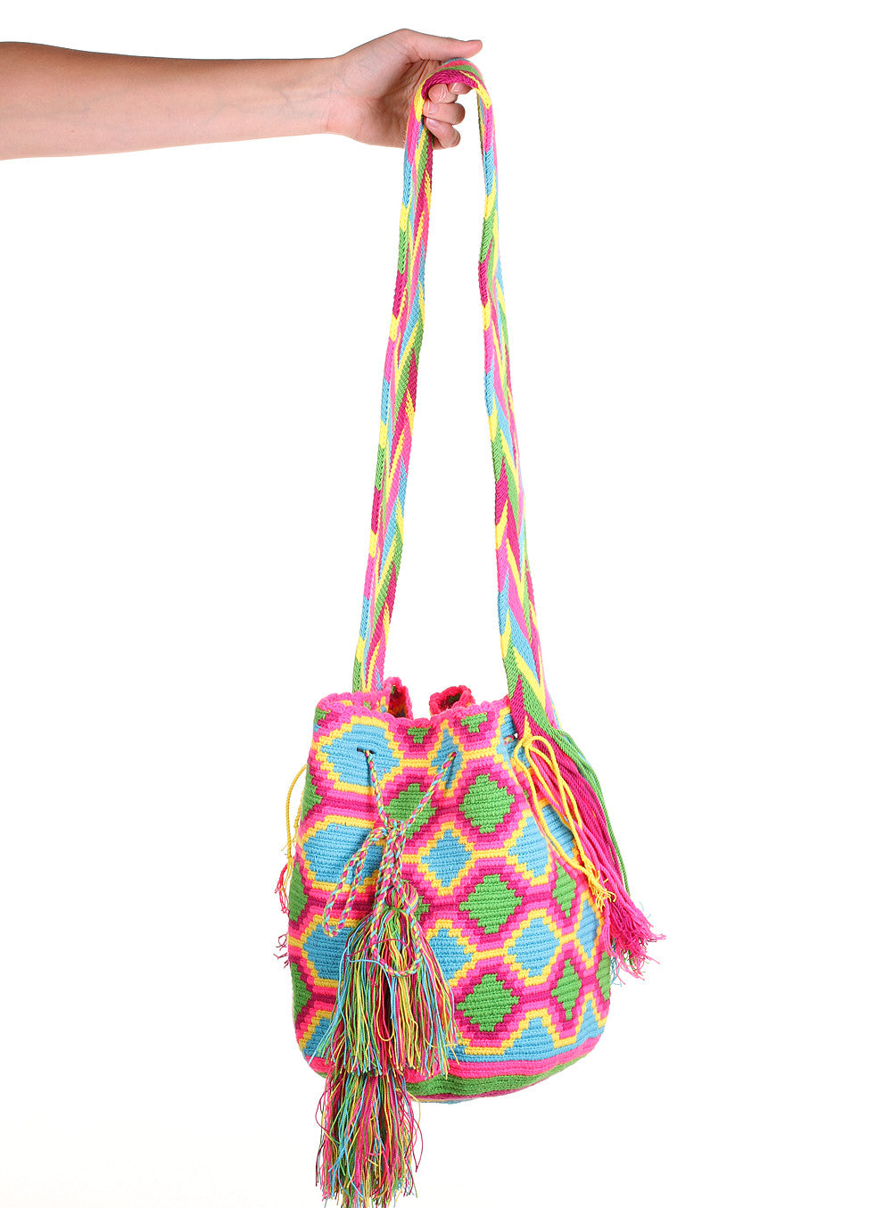 WB107 - Crochet Wayuu Bucket Bag – One-of-a-kind Design